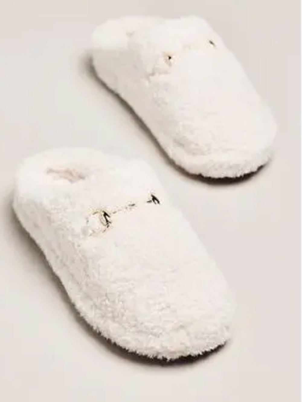 Anthropologie Sherpa Fleece Bit Scuff Slippers